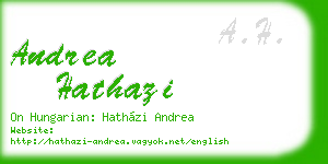 andrea hathazi business card